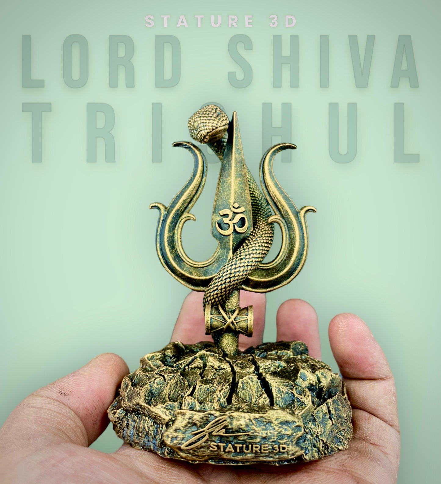 Lord Shiva Trishul With Damru Car Dashboard